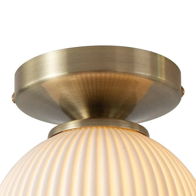 Petaluma Bone Porcelain Semi-Flush Mount Ceiling Light - Weathered Brass | Chairish for Unveiling the Elegance of Moraga Bone Porcelain Semi-Flush Mount Lighting