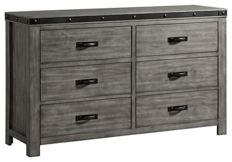 Picket House Furnishings Montauk 6-Drawer Youth Dresser In Gray ... regarding Picket House Furnishings Montauk 6-Drawer Wood Dresser & Mirror Set In Gray