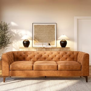 Poly And Bark Jasper 80 In. Armless Sofa 3-Seater In Cognac Tan Hd-Bd ... pertaining to Poly And Bark Mateo Leather Sofa, Cognac Tan