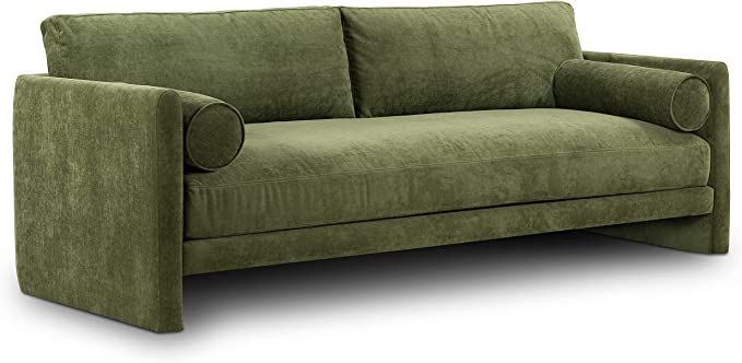 Poly & Bark Lea Sofa, Distressed Green Velvet | Green Sofa, Sofa, Sofa ... throughout Poly And Bark Lea Sofa, Distressed Green Velvet
