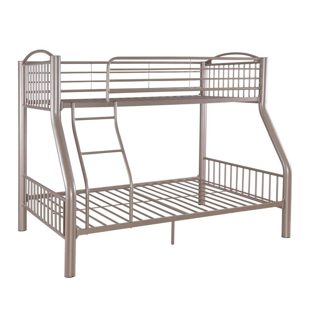 Powell Company Garcon Heavy Metal Pewter Finish Twin Over Full Bunk Bed ... for Maximizing Your Space The Powell Silver Twin Bunk Bed