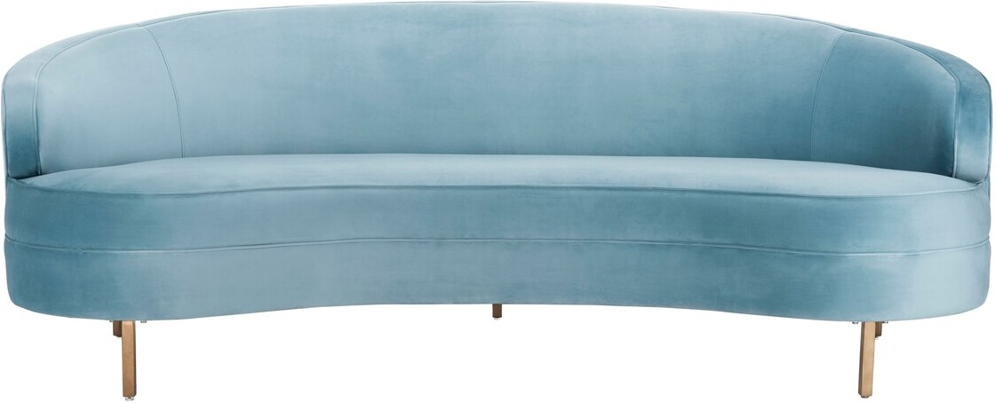 Primrose Curved Sofa In Light Blue By Safavieh Couture | 1Stopbedrooms with Creating a Cozy Nook With the Light Pink Primrose Curved Sofa