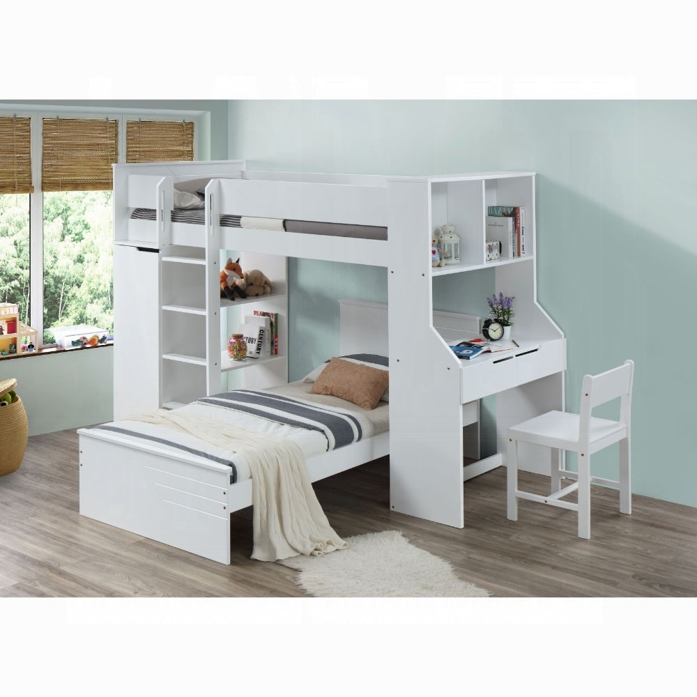 Ragna Twin Loft Bed W/Desk & Wardrobe – Stage Design Miami throughout Ragna Twin Loft Bed W/Desk & Wardrobe