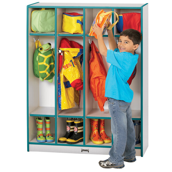 Rainbow Accents 0268Jcww005 39" X 15" X 50 1/2" 4-Section Teal Truedge ... with regard to Maximizing Space and Aesthetics with the Eye-Catching Purple Rainbow Accents 4 Section Coat Locker