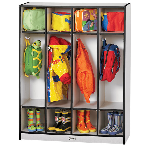 Rainbow Accents 0268Jcww180 39" X 15" X 50 1/2" 4-Section Black Truedge ... with Smart Storage Ideas Featuring the Rainbow Accents 4 Section Coat Locker Black