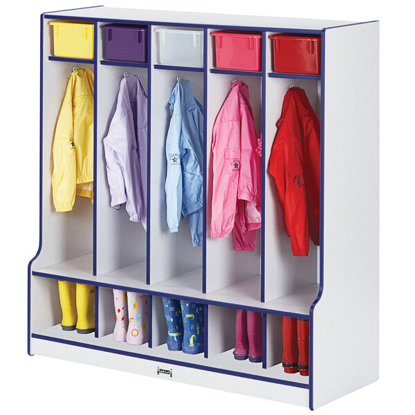 Rainbow Accents 0468Jcww003 48" X 17 1/2" X 50 1/2" 5-Section Blue ... pertaining to The Durable and Delightful Rainbow Accents 5 Section Locker in Blue Explained