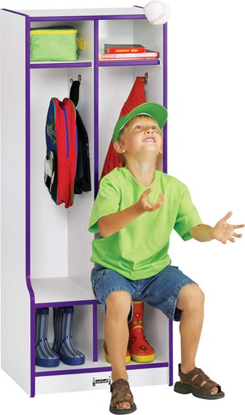 Rainbow Accents 2 Section Coat Locker With Step - Jonti-Craft 4682Jcww ... regarding Rainbow Accents 2 Section Coat Locker With Step - Navy