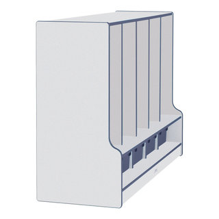 Rainbow Accents Toddler 5 Section Coat Locker With Step - Without Trays ... in Rainbow Accents 5 Section Coat Locker With Step - Navy