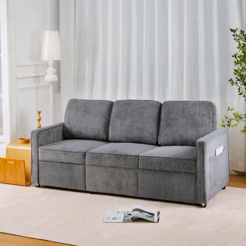 Retractable 3 Seater Sofa, Easy To Assemble, Suitable For Living Rooms ... intended for Sofa With Easy Assembly For Small Doorways