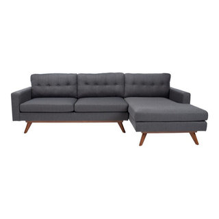Safavieh Couture Gneiss Modern Linen Sectional Sofa Slate/Grey, #N/A ... in Designing with the Gneiss Sofa How Slate Grey Elevates Your Living Space