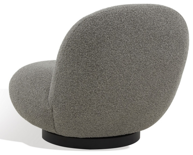 Safavieh Couture Stevie Boucle Accent Chair, #N/A - Transitional ... pertaining to Safavieh Couture Stevie Boucle Curved Back Sofa, Light Grey/Black
