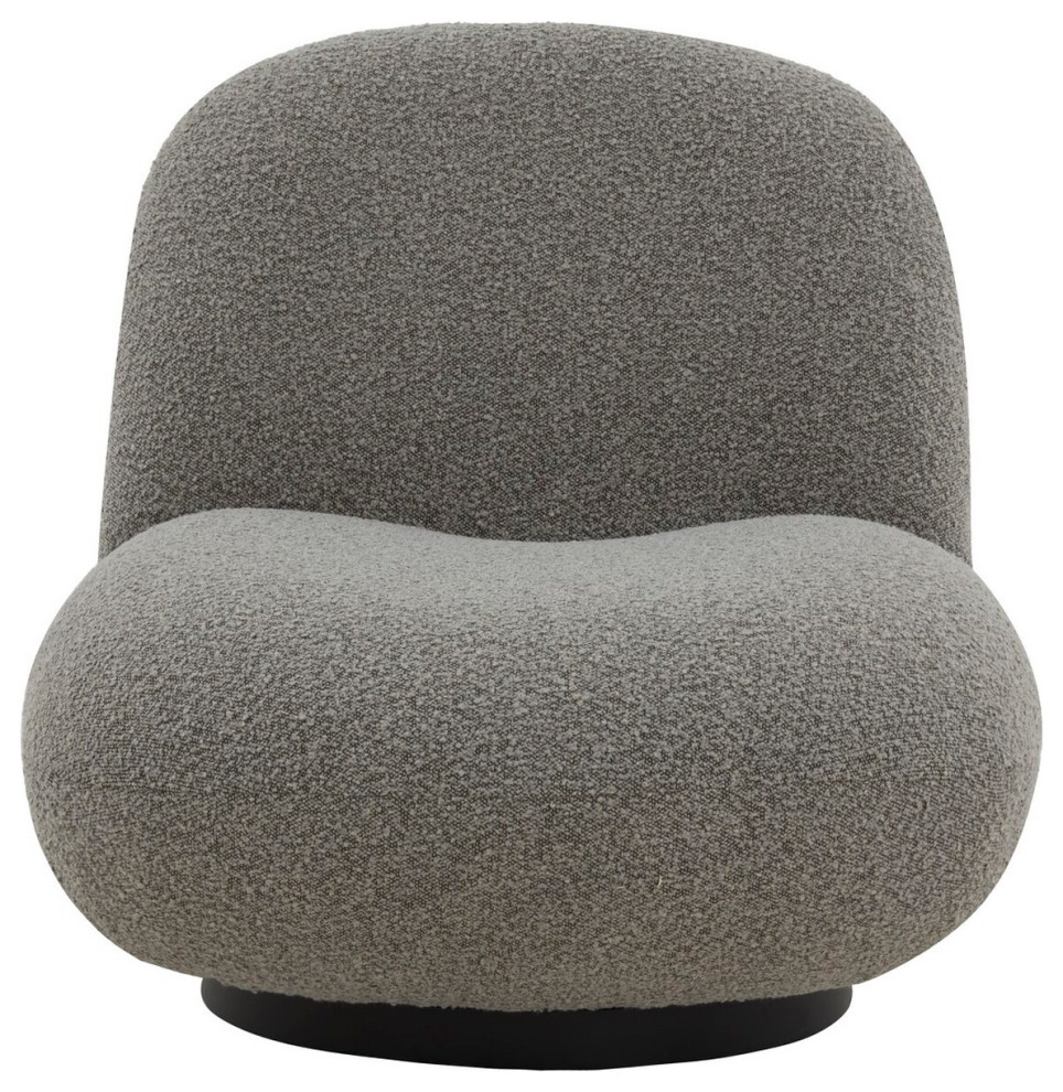 Safavieh Couture Stevie Boucle Accent Chair, #N/A - Transitional ... pertaining to Safavieh Couture Stevie Boucle Curved Back Sofa, Light Grey/Black