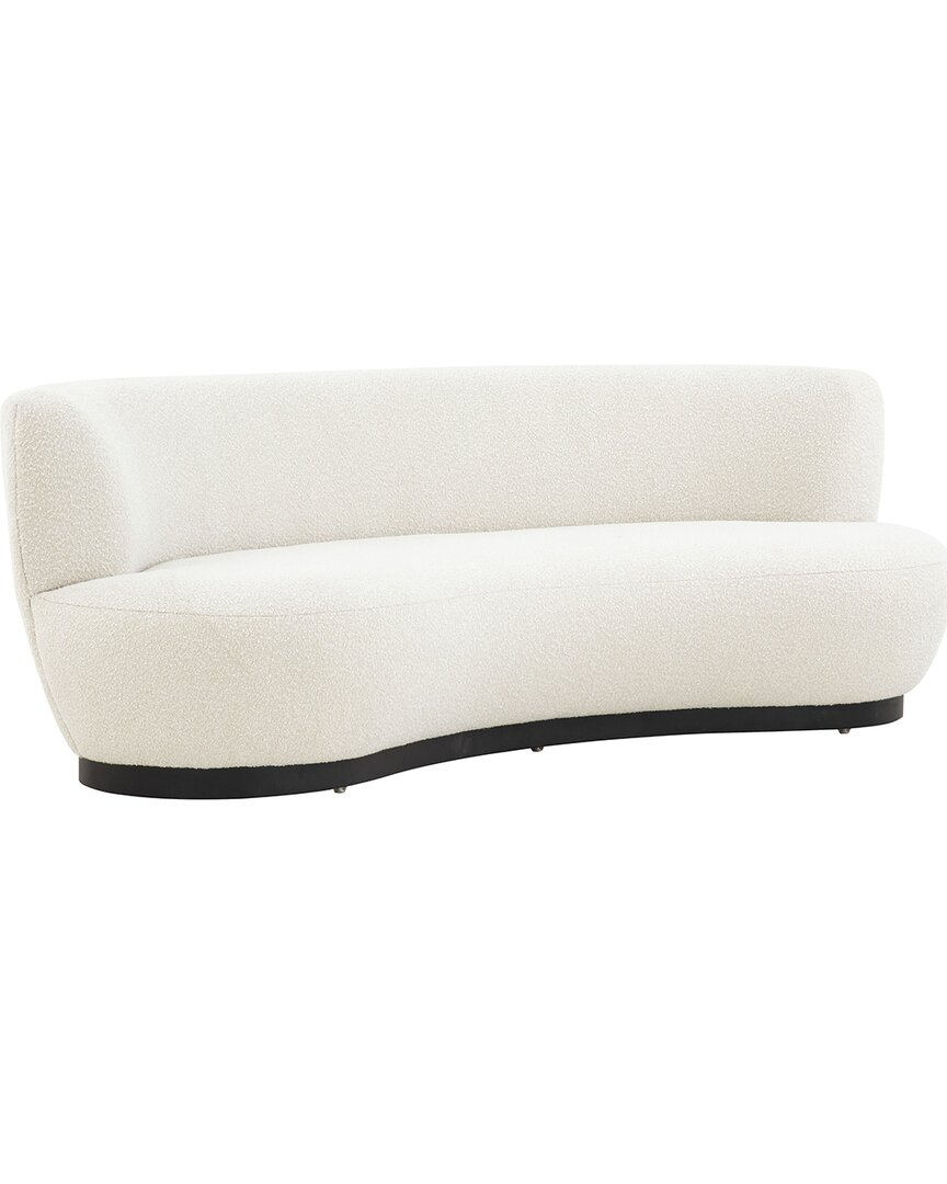 Safavieh Couture Stevie Boucle Curved Back Sofa In Ivory | Modesens pertaining to Elevate Your Living Room with the Chic Safavieh Stevie Boucle Sofa