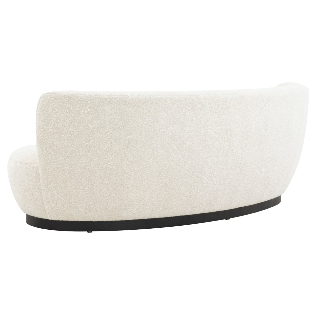 Safavieh Couture Stevie Boucle Curved Back Sofa Ivory - Walmart.com throughout Safavieh Couture Stevie Boucle Curved Back Sofa, Light Grey/Black
