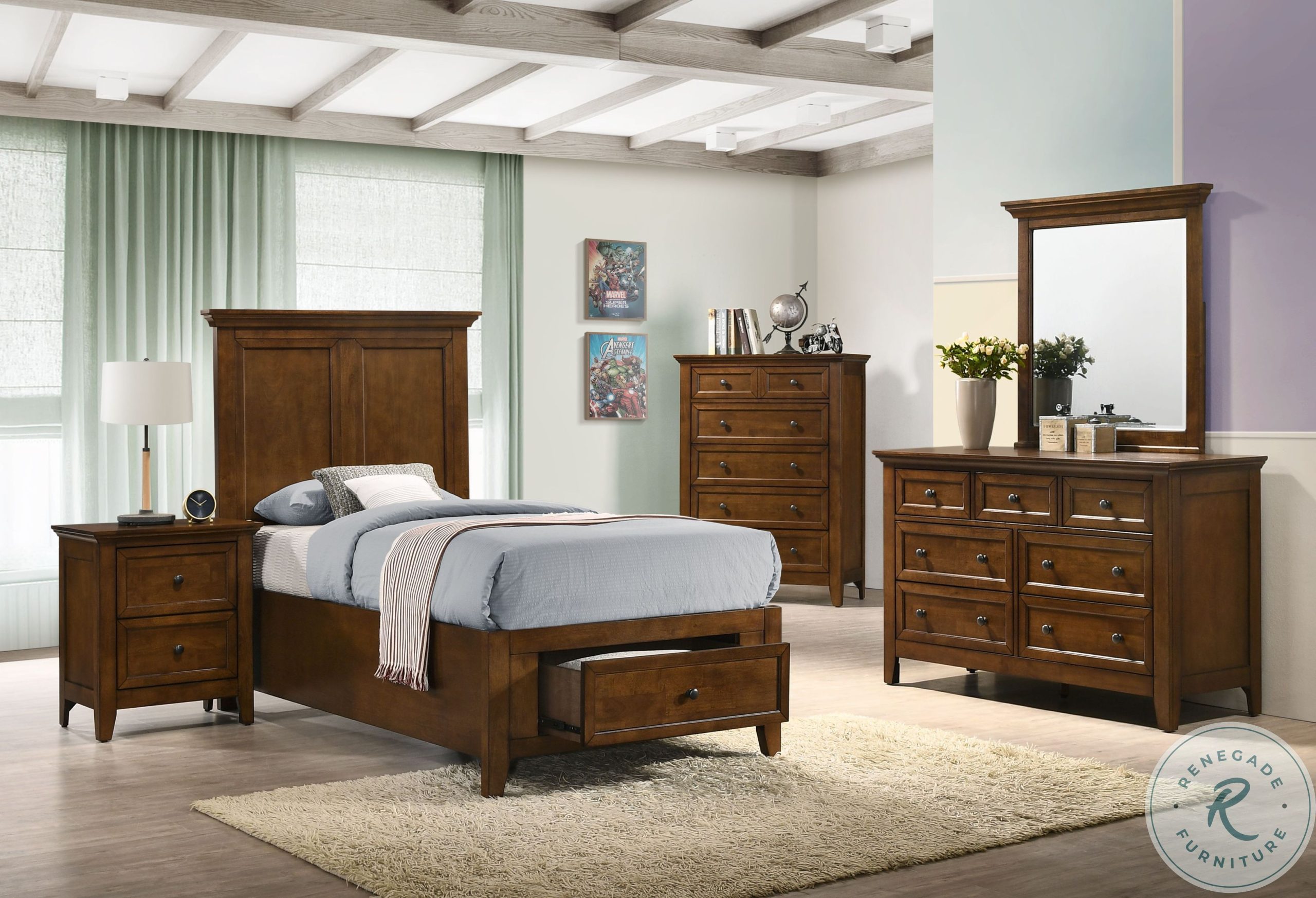 San Mateo Youth Tuscan 7 Drawer Dresser From Intercon | Coleman Furniture inside Creating Cozy and Functional Youth Bedrooms with Chifferobes