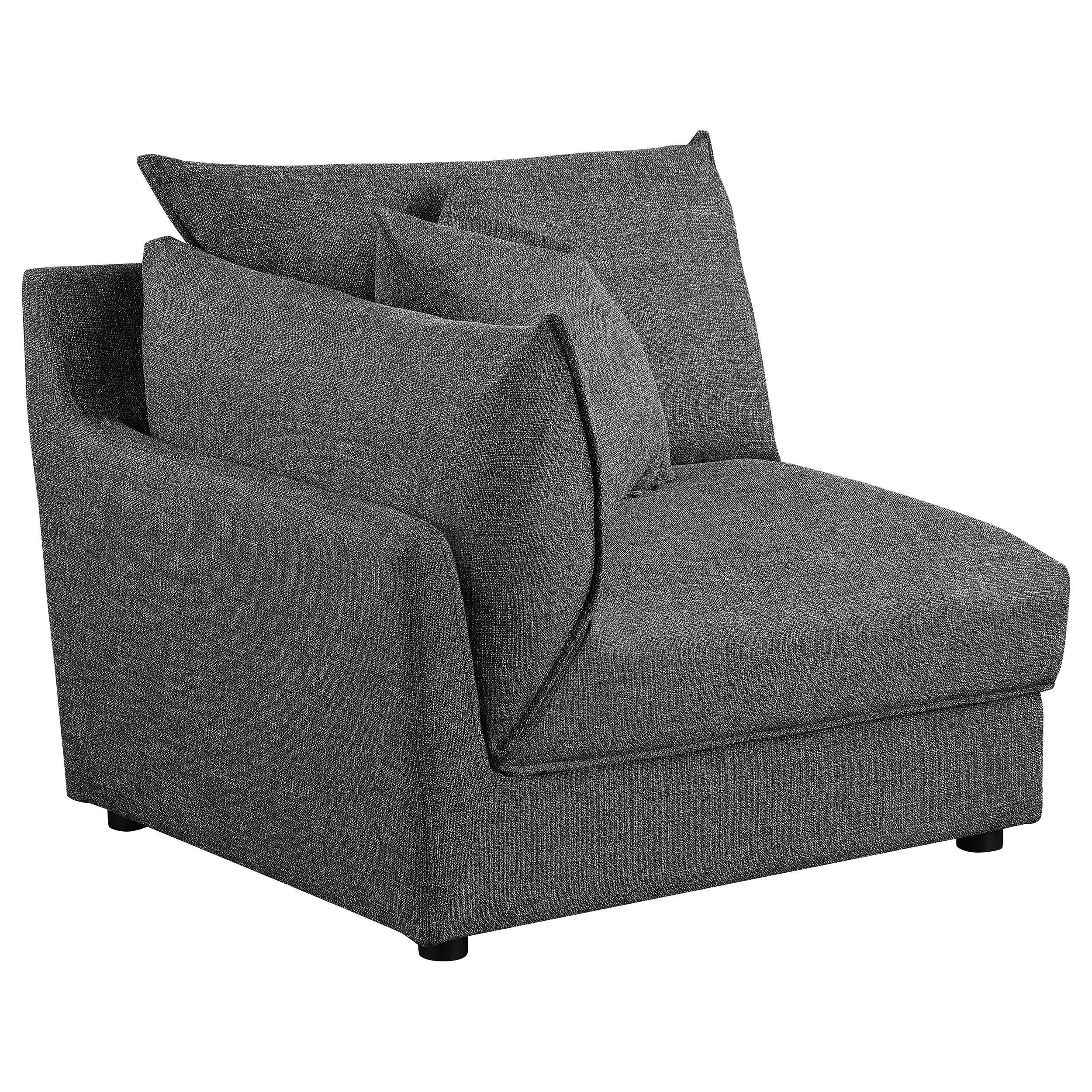 Sasha Upholstered Laf Chair Barely Black - Walmart.com intended for Achieving Modern Comfort A Deep Dive into the Sasha Armless Chair