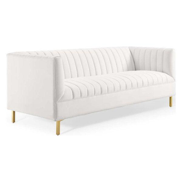 Shift Channel Tufted Performance Velvet Sofa - Contemporary - Sofas - By Modway | Houzz pertaining to Shift Channel Tufted Performance Velvet Sofa, Navy