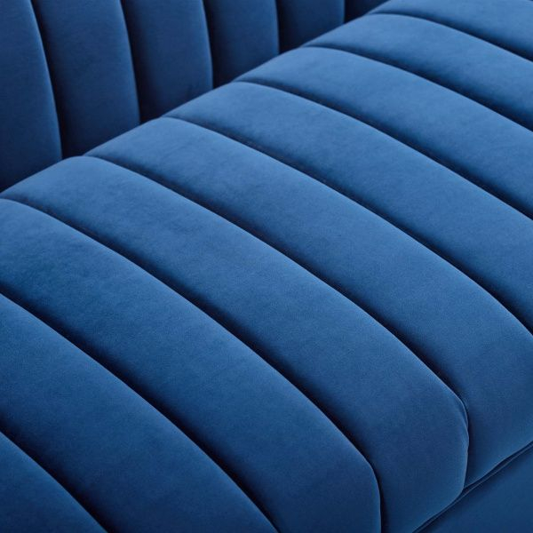 Shift Channel Tufted Performance Velvet Sofa In Navy By Modway inside Shift Channel Tufted Performance Velvet Sofa, Navy
