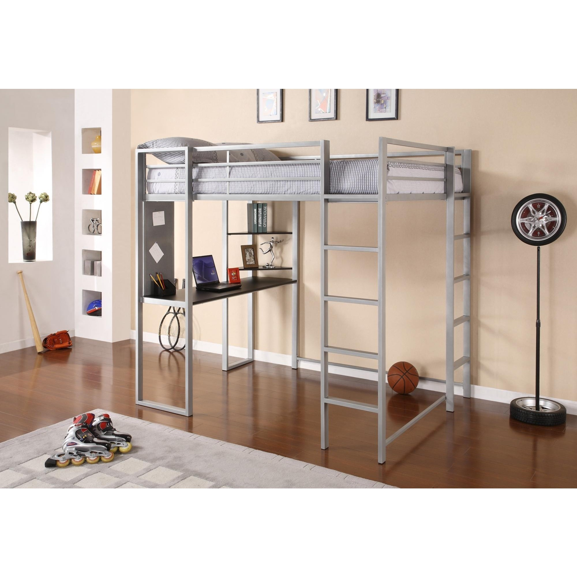Shop Dhp Abode Full Size Metal Loft Bed - Free Shipping Today ... with regard to Dhp Abode Full Size Loft Bed In Black