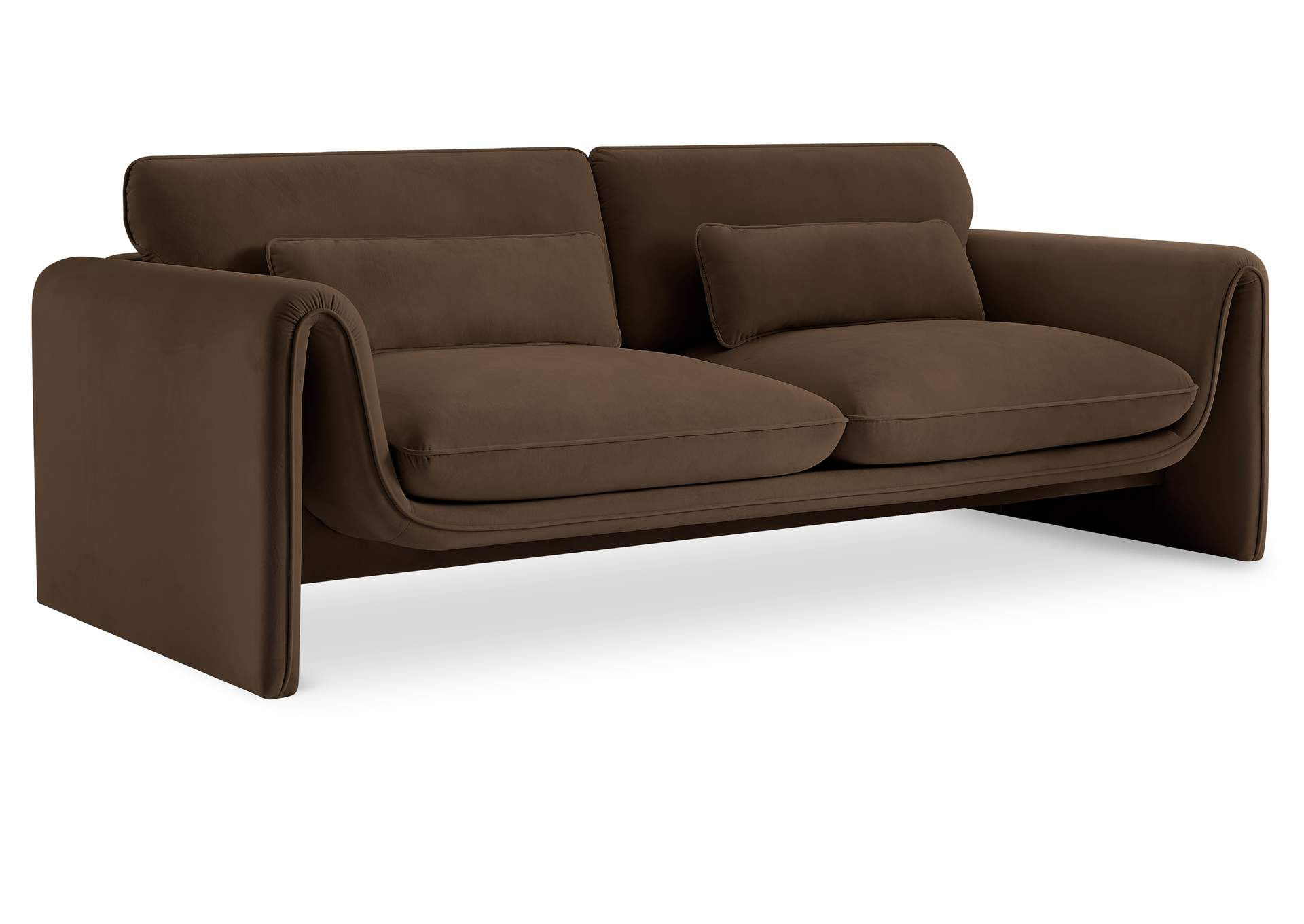 Sloan Brown Velvet Fabric Sofa in Designing Your Living Space Around a Sloan Cream Velvet Sofa