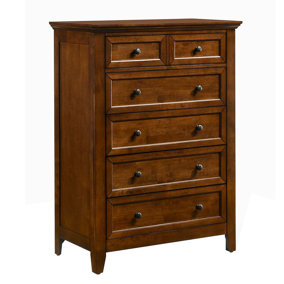 Sm-Br-4305-Tus-C - San Mateo 5 Drawer Chest - Tuscan | Worthington Designs in Finding the Perfect Fit A Guide to Youth Chests