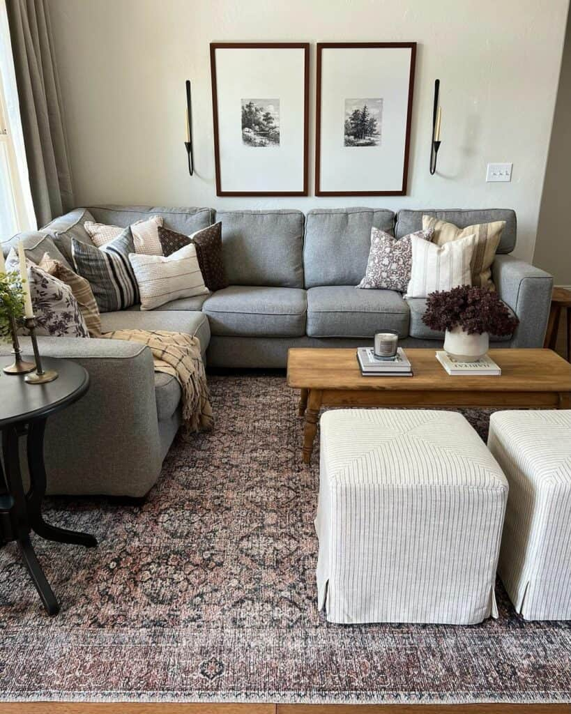 Small Living Room Layout With Sofa And Ottomans - Soul & Lane with regard to Living Room Sofa Layout Ideas For Comfort