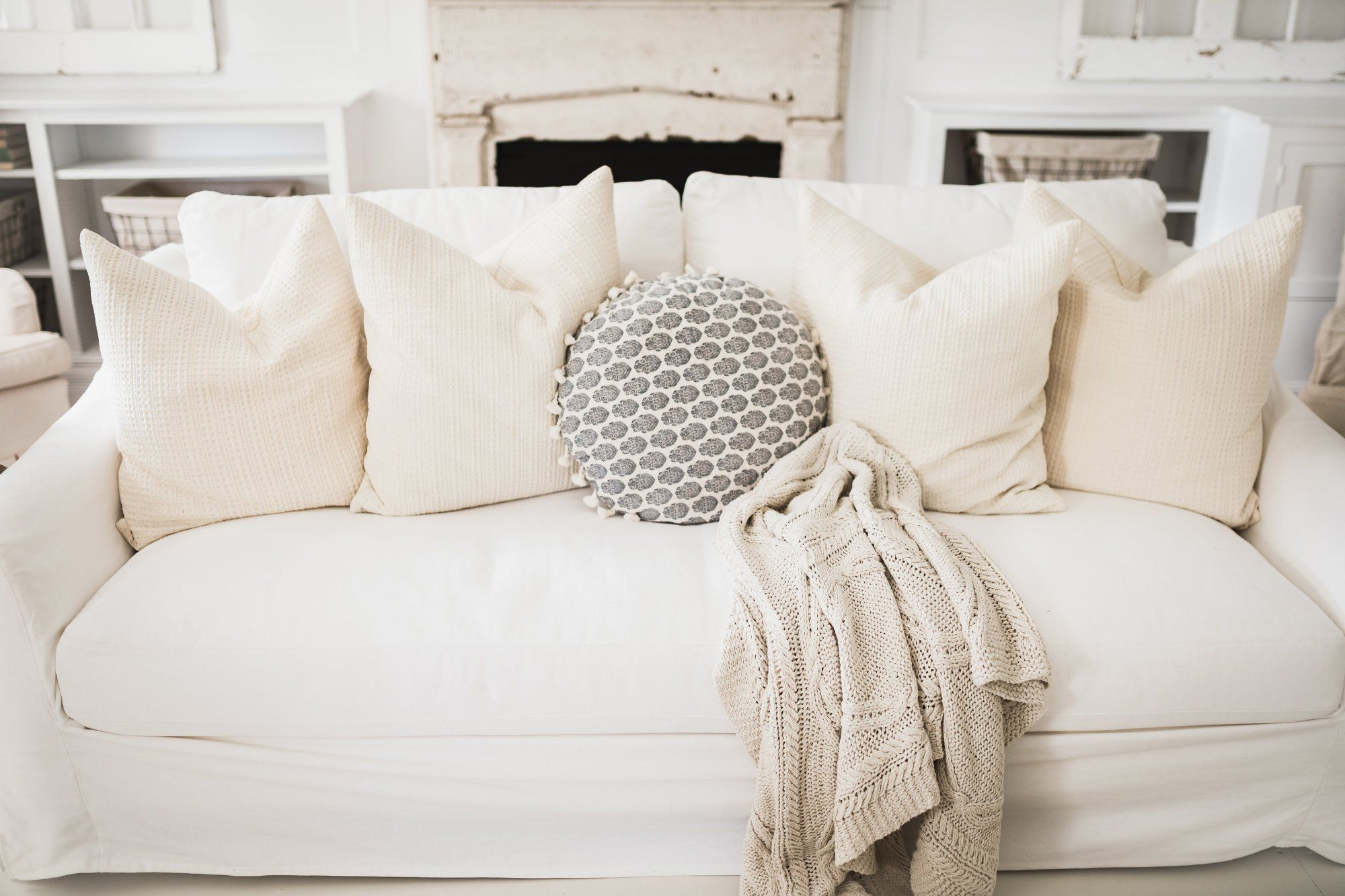 Sofa Slipcover Farmhouse Style At Thomas Thornhill Blog throughout Farmhouse Style Slipcovered Sofa Set