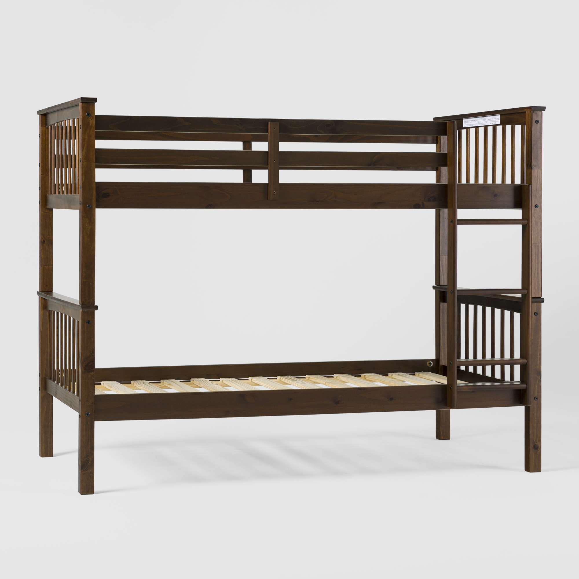 Solid Wood Twin Over Twin Mission Design Bunk Bed - Walnut - Walker ... within Twin/Twin Mission Bunk Bed