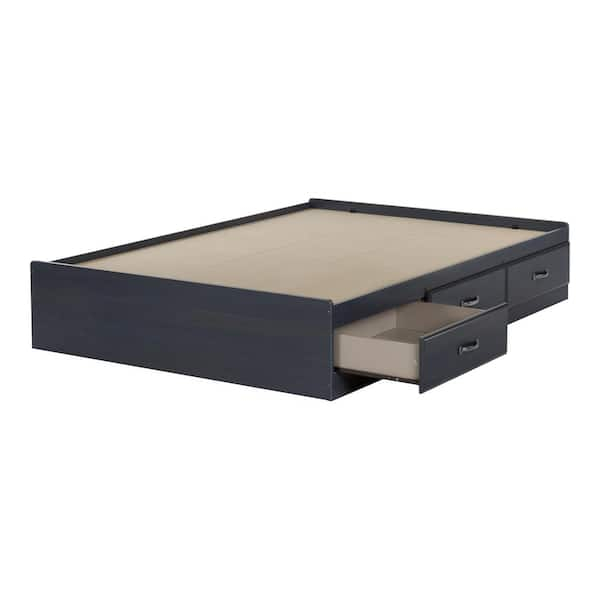 South Shore Ulysses 3-Drawer Blueberry Full-Size Storage Bed 10366 ... intended for Real User Experiences with the South Shore Ulysses 4-Drawer Chest Blueberry