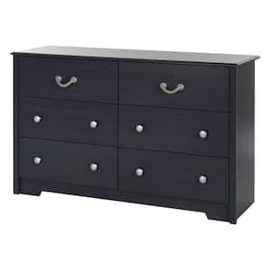 South Shore Ulysses 6-Drawer Blueberry Dresser 10361 - The Home Depot with South Shore Ulysses 6-Drawer Double Dresser, Blueberry