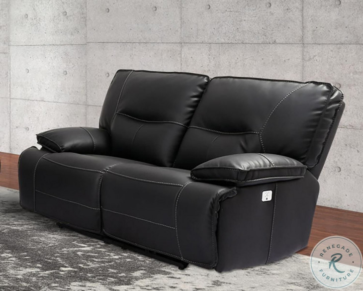 Spartacus Black Dual Power Reclining Loveseat With Power Headrest From ... in How the Parker Living Spartacus Power Sofa Transforms Your Living Space