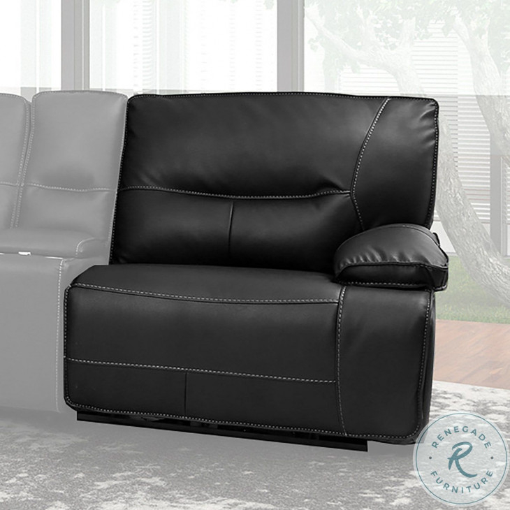 Spartacus Black Power Reclining With Power Headrest Raf Sectional From ... with regard to Parker Living Spartacus Power Sofa, Black