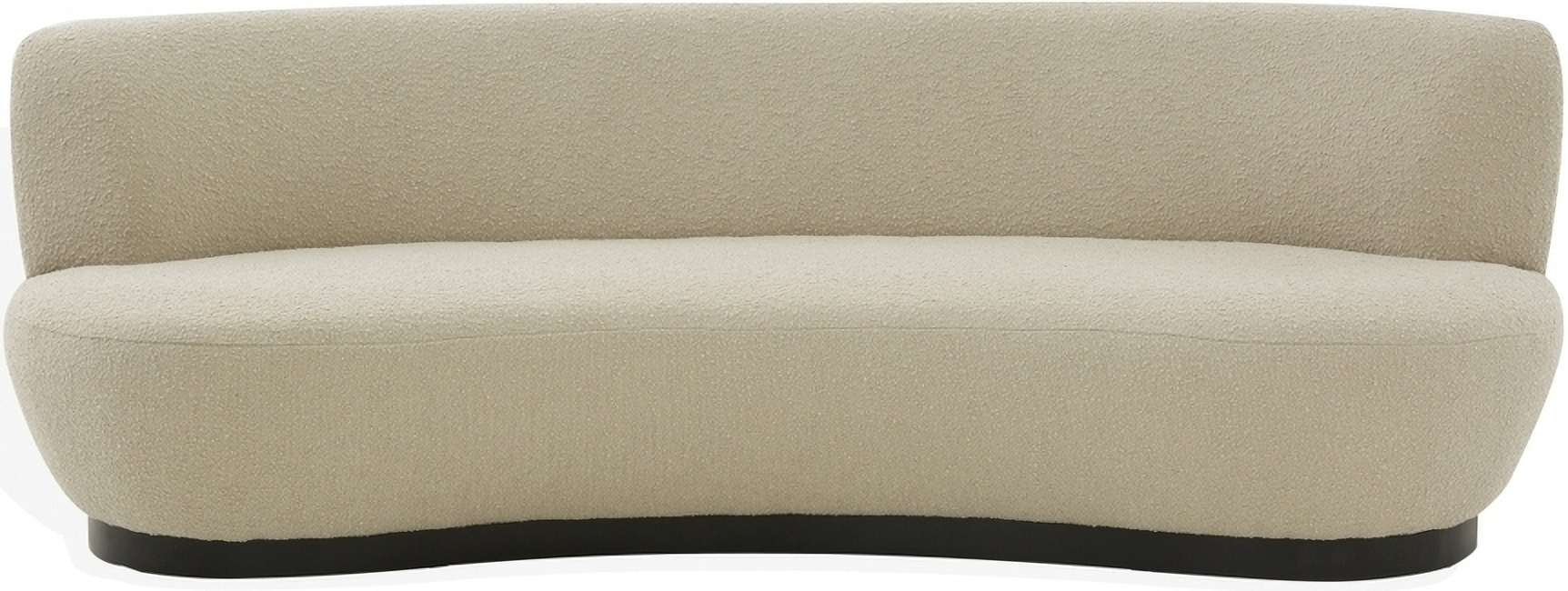 Stevie Boucle Curved Back Sofa In Oatmeal And Black By Safavieh Couture ... intended for Safavieh Couture Stevie Boucle Curved Back Sofa, Light Grey/Black