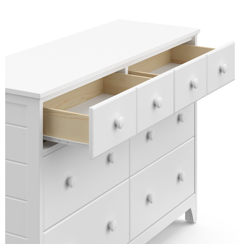 Storkcraft Moss 6 Drawer Double Dresser & Reviews | Wayfair pertaining to Storkcraft Moss 6 Drawer Double Dresser, White