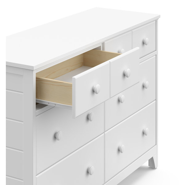 Storkcraft Moss 6 Drawer Double Dresser & Reviews | Wayfair within Creating a Serene Nursery with the Storkcraft Moss White Double Dresser