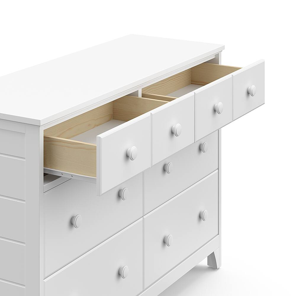 Storkcraft Moss 6 Drawer Double Dresser White 03756-101 - Best Buy with regard to Storkcraft Moss 6 Drawer Double Dresser In White