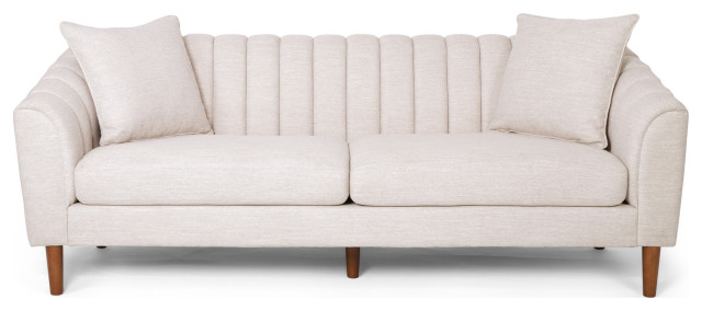Susan Contemporary Fabric 3 Seater Sofa - Midcentury - Sofas - By ... with regard to Susan Contemporary Fabric 3 Seater Sofa, Charcoal + Dark Walnut