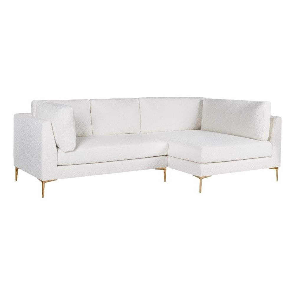 Theodore Living Room Pillow Back Beige Boucle Fabric Right-Facing ... for Theodore Living Room Pillow Back Beige Boucle Fabric Left-Facing Sectional Sofa