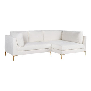 Theodore Living Room Pillow Back Beige Boucle Fabric Right-Facing Sectional Sofa - Sectional ... within Theodore Living Room Pillow Back Beige Boucle Fabric Left-Facing Sectional Sofa