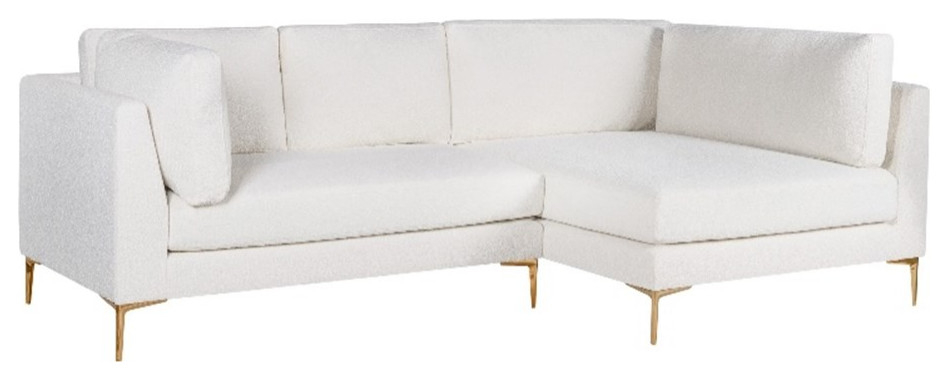 Theodore Living Room Pillow Back Beige Boucle Fabric Right-Facing ... with Theodore Living Room Pillow Back Beige Boucle Fabric Left-Facing Sectional Sofa