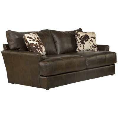 Trent Austin Design® Perrigo 85" Top Grain Italian Leather Match Sofa ... for Mia Top Grain Italian Leather Sofa