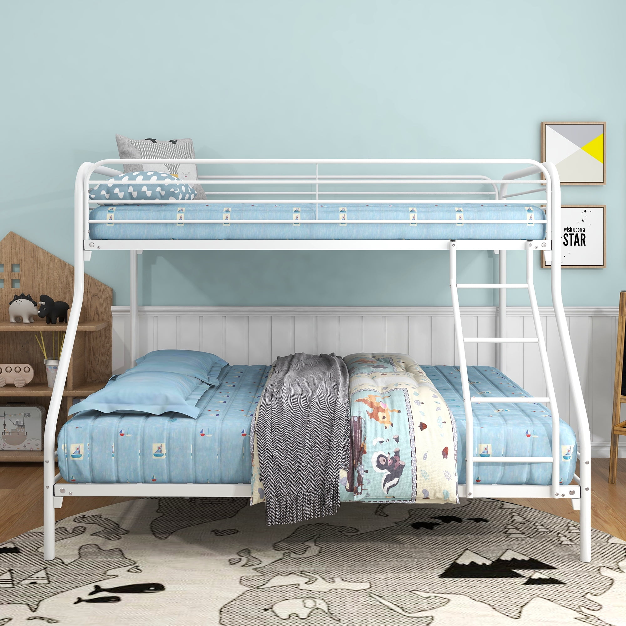 Twin-Over-Full Metal Bunk Bed, Heavy Duty Bunk Bed,Easy Assembly With Enhanced Upper-Level ... inside Navigating Your Options for the Lexicon Jovie Bunk Bed in White