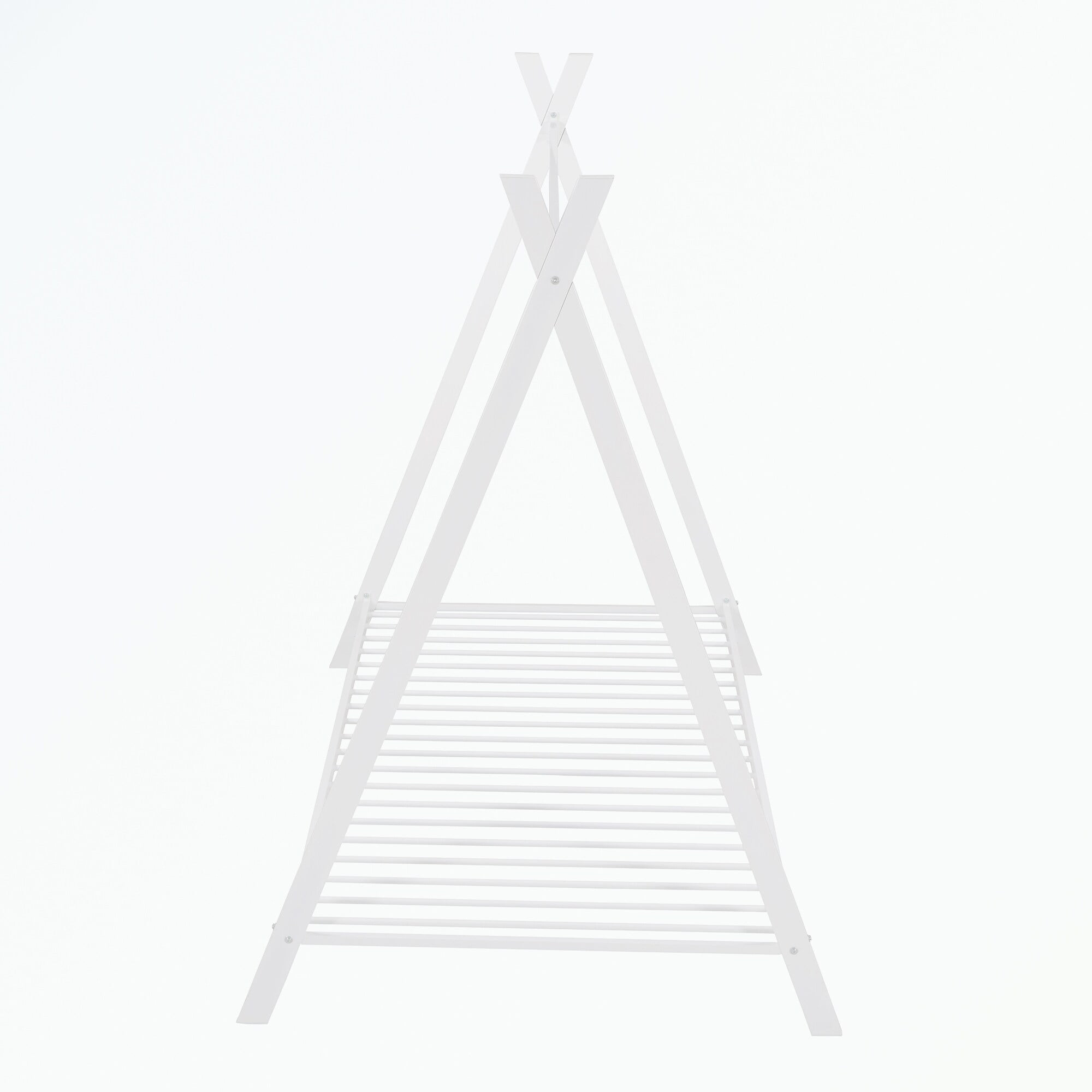 Twin Size Metal Floor Play House Bed Tent Bed White - Walmart.com throughout Expert Insights on Maintaining and Caring for Your Tent Bed White