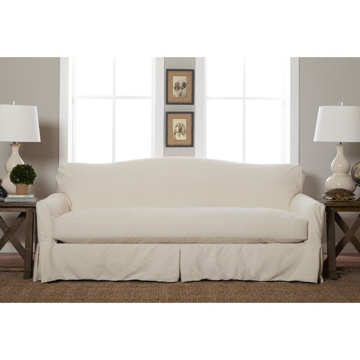 Wendell 88'' Slipcovered Sofa | Slipcovered Sofa, Farmhouse Couch ... for Farmhouse Style Slipcovered Sofa Set