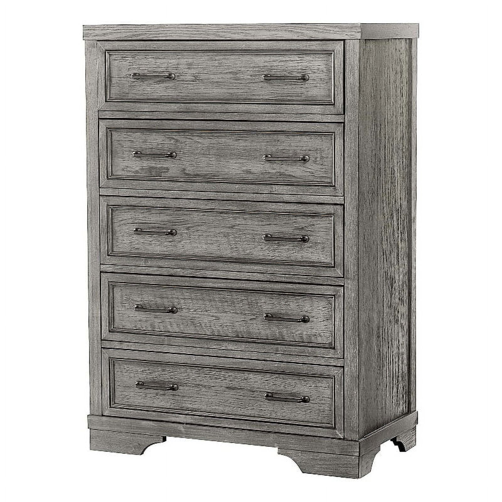 Westwood Design Foundry 5-Drawer Traditional Wood Chest In Brushed ... regarding Westwood Design Olivia 5-Drawer Traditional Wood Chest In Brushed White