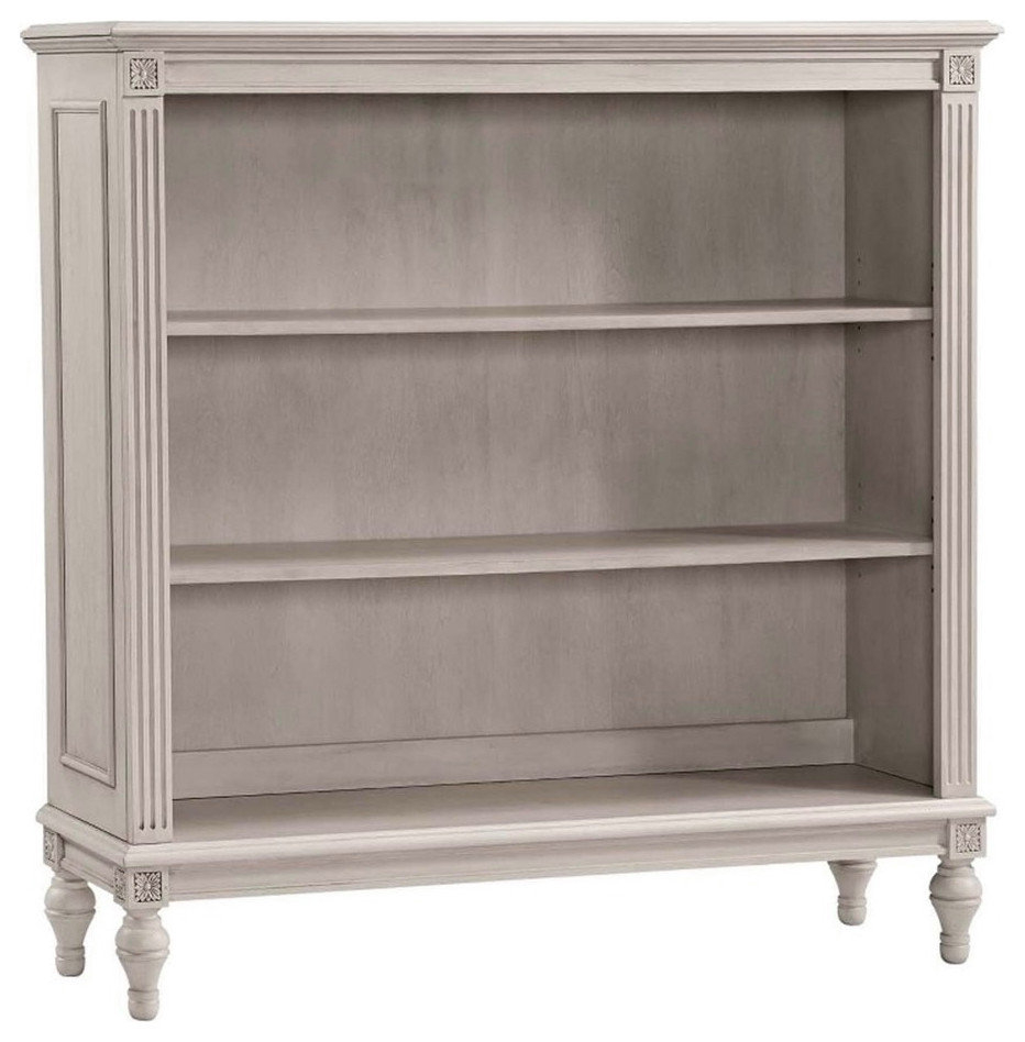 Westwood Design Viola Transitional Wood Bookcase In Lace Beige Finish ... intended for Creating Ambiance with the Viola Chifferobe Lace Beige Elegance