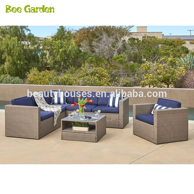 Wicker Furniture Outdoor Sofa Waterproof Fabric Customized Contemporary ... inside Waterproof Fabric Sofa For Outdoor Patio