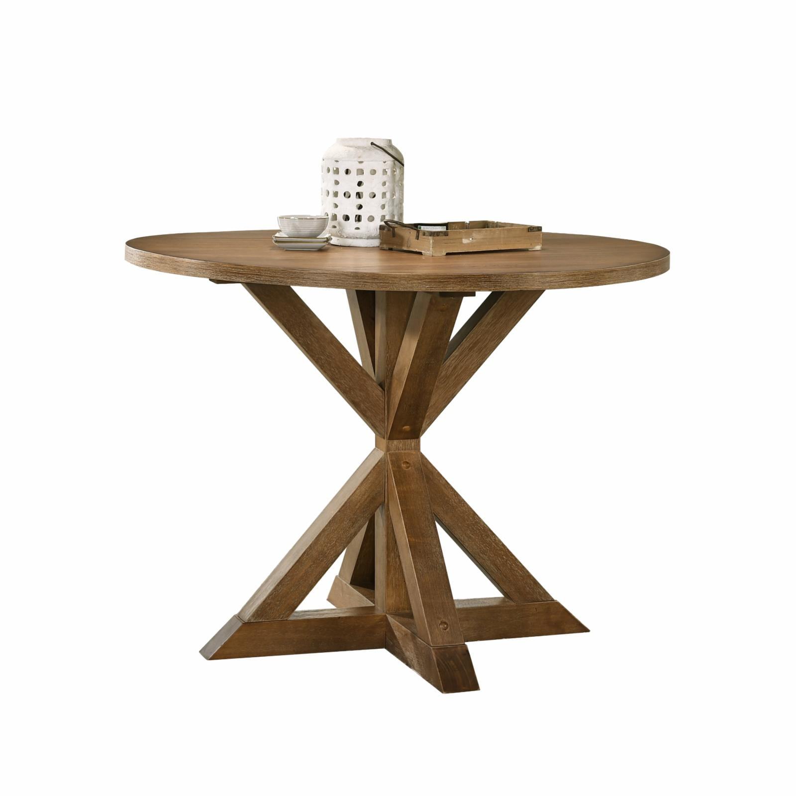 Windvale Cross-Buck Base Counter Height Dining Table - Walmart.com throughout Caring for Your Windvale Cross-Buck Base Dining Table for Longevity