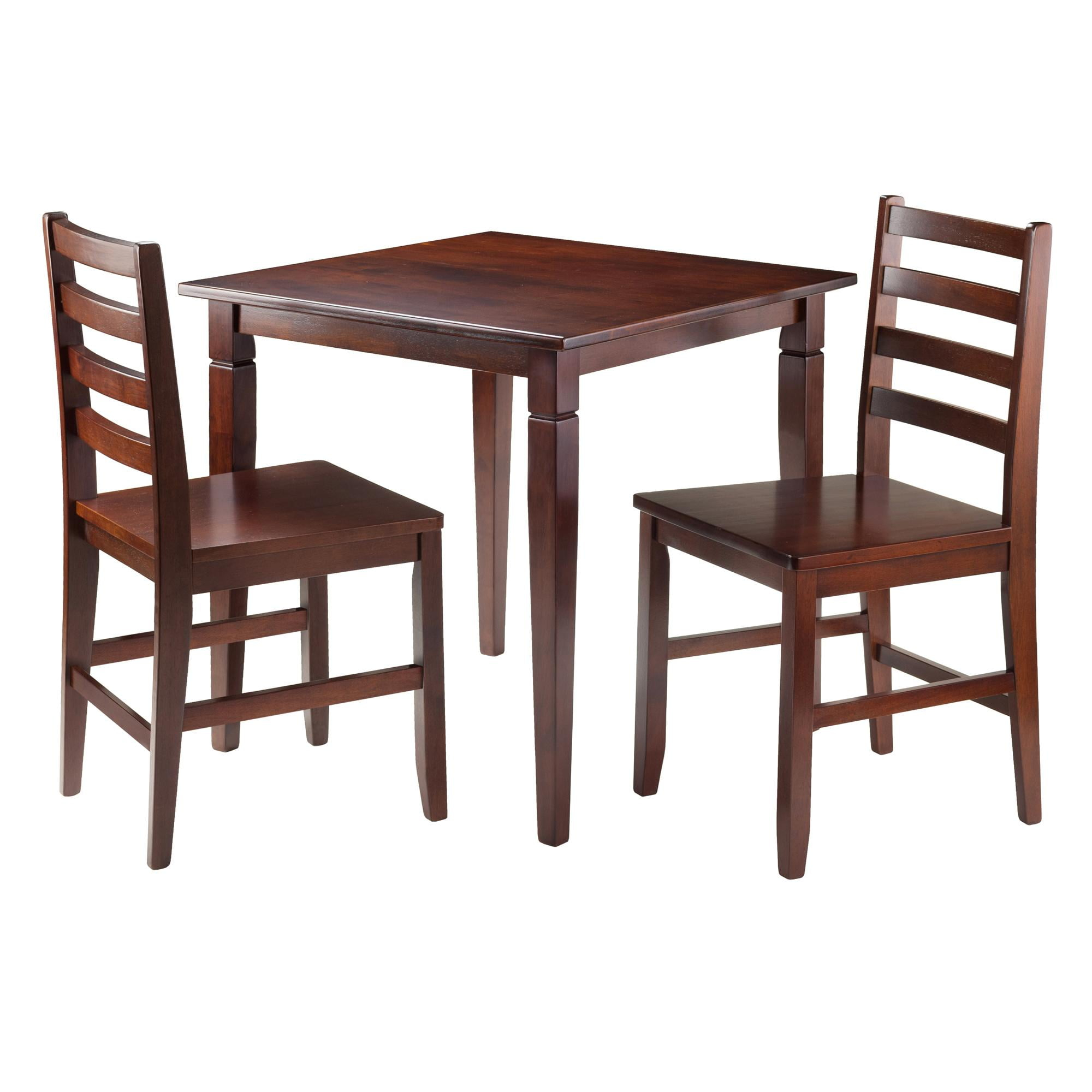 Winsome Wood Kingsgate 3-Pc Dining Set, Table & 2 Ladder Back Chairs ... in Winsome Wood Kingsgate 5-Pc Dining Table With 4 Hamilton Ladder Back Chairs