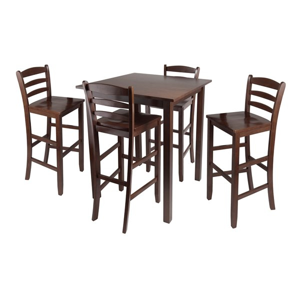 Winsome Wood Kingsgate 5-Piece Dining Table With 4 Ladder Back Chairs ... with regard to Elevate Your Dining Space The Winsome Wood Kingsgate Experience